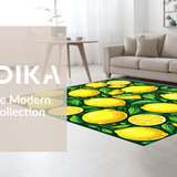 Ultra Soft Area Rug, Non Slip, Stain Resistant, Washable Area Rugs for Living Room, Bedroom, Cheerful Playful Fruit Aesthetic(Yellow)