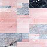 Ultra Soft Area Rug, Non Slip, Stain Resistant, Washable Area Rugs for Living Room, Bedroom, Sleek Light Luxury Geometric Texture(Pink)