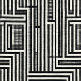 Ultra Soft Area Rug, Non Slip, Stain Resistant, Washable Area Rugs for Living Room, Bedroom, Elegant Dual Tone Woven Floor Covering With Contemporary Linear Motif(Black)
