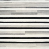 Ultra Soft Area Rug, Non Slip, Stain Resistant, Washable Area Rugs for Living Room, Bedroom, Modern Boho Rug With Graphic Contrast Stripes And Linear Rhythm(Black)