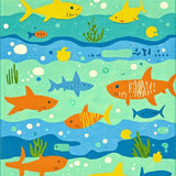 Ultra Soft Area Rug, Non Slip, Stain Resistant, Washable Area Rugs for Living Room, Bedroom, Underwater Adventure Shark Theme Area Carpet for Boys(Blue)