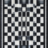Ultra Soft Area Rug, Non Slip, Stain Resistant, Washable Area Rugs for Living Room, Bedroom, Graphic Checkered Patio Rug Modern Floor Covering(Black)