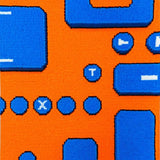 Ultra Soft Area Rug, Non Slip, Stain Resistant, Washable Area Rugs for Living Room, Bedroom, Energetic Color Blocked Graphic Style(Orange)