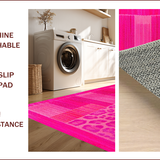 Ultra Soft Area Rug, Non Slip, Stain Resistant, Washable Area Rugs for Living Room, Bedroom, Modern Chic Leopard Aesthetic(Pink)