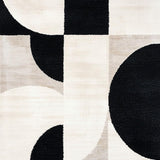 Ultra Soft Area Rug, Non Slip, Stain Resistant, Washable Area Rugs for Living Room, Bedroom, Textured Ivory Black Area Rug for Modern High Traffic Spaces(Beige)