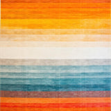 Ultra Soft Area Rug, Non Slip, Stain Resistant, Washable Area Rugs for Living Room, Bedroom, Vibrant Abstract Geometric Arrangement(Orange)