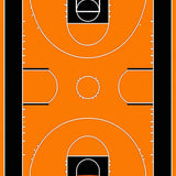 Ultra Soft Area Rug, Non Slip, Stain Resistant, Washable Area Rugs for Living Room, Bedroom, Striking Basketball Patterned Round Piece(Orange)