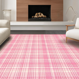 Ultra Soft Area Rug, Non Slip, Stain Resistant, Washable Area Rugs for Living Room, Bedroom, Rustic Symmetrical Pattern Delight(Pink)