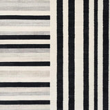 Ultra Soft Area Rug, Non Slip, Stain Resistant, Washable Area Rugs for Living Room, Bedroom, Bold Stripe Symphony Monochrome Rug with Dynamic Geometric Design(Black)