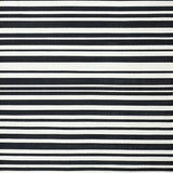Ultra Soft Area Rug, Non Slip, Stain Resistant, Washable Area Rugs for Living Room, Bedroom, Elegant Linear Contrast with Alternating Dark and Light Stripes(Black)