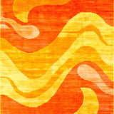Ultra Soft Area Rug, Non Slip, Stain Resistant, Washable Area Rugs for Living Room, Bedroom, Stylish Cozy Fluffy Color Gradient(Orange)