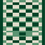 Artistic Green and White Tiled(Green)