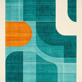 Retro Minimalist Line Art(Blue)