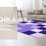 Ultra Soft Area Rug, Non Slip, Stain Resistant, Washable Area Rugs for Living Room, Bedroom, Chic Lavender Minimalist Layout(Purple)