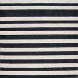 Ultra Soft Area Rug, Non Slip, Stain Resistant, Washable Area Rugs for Living Room, Bedroom, Retro Black & White Striped Rug: Modern Geometric Area Rug(Black)