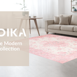 Ultra Soft Area Rug, Non Slip, Stain Resistant, Washable Area Rugs for Living Room, Bedroom, Vibrant Spring Garden Aesthetic(Pink)