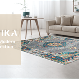 Ultra Soft Area Rug, Non Slip, Stain Resistant, Washable Area Rugs for Living Room, Bedroom, Vintage Tribal Stain Resistant Living Room(Red)