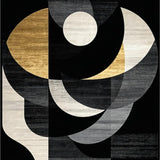 Chic Abstract Geometric Fusion(Black)