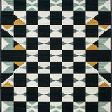 Timeless Black and White Geometric Motif(Black)