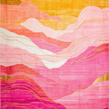 Ultra Soft Area Rug, Non Slip, Stain Resistant, Washable Area Rugs for Living Room, Bedroom, Gradient Sunset Ombre Aesthetic(Yellow)