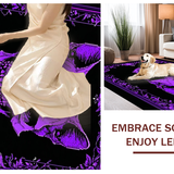 Ultra Soft Area Rug, Non Slip, Stain Resistant, Washable Area Rugs for Living Room, Bedroom, Witch Board Black Elegance(Purple)