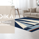 Ultra Soft Area Rug, Non Slip, Stain Resistant, Washable Area Rugs for Living Room, Bedroom, Rustic Ocean-Inspired Pattern(Blue)