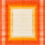 Ultra Soft Area Rug, Non Slip, Stain Resistant, Washable Area Rugs for Living Room, Bedroom, Bright Eclectic Diamond Composition(Orange)