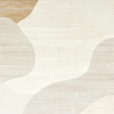 Ultra Soft Area Rug, Non Slip, Stain Resistant, Washable Area Rugs for Living Room, Bedroom, Designer Boho Bath with Sophisticated Abstract(Beige)