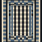 Elegant Modernist Black and White(Blue)