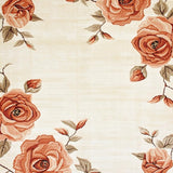 Ultra Soft Area Rug, Non Slip, Stain Resistant, Washable Area Rugs for Living Room, Bedroom, Cozy Pastel Floral Fusion(Beige)