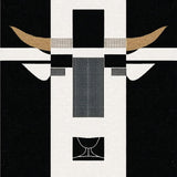 Rustic Black and White Cow(Black)
