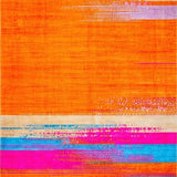 Ultra Soft Area Rug, Non Slip, Stain Resistant, Washable Area Rugs for Living Room, Bedroom, Vibrant Abstract Splash Art(Orange)