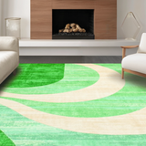 Elegant Light Green Geometric Motif(Green)