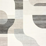 Modern Beige Abstract with Grey Accents(Beige)