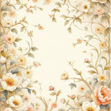 Ultra Soft Area Rug, Non Slip, Stain Resistant, Washable Area Rugs for Living Room, Bedroom, Whispering Meadow Floral Modern Home Style(Ivory)