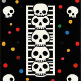 Ultra Soft Area Rug, Non Slip, Stain Resistant, Washable Area Rugs for Living Room, Bedroom, Charming Rustic Skeleton Illustration(Black)