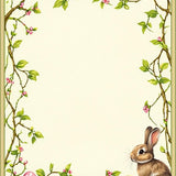 Festive Colorful Rabbit Illustration(Beige)