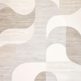 Ultra Soft Area Rug, Non Slip, Stain Resistant, Washable Area Rugs for Living Room, Bedroom, Minimalist Arc Design Area Subtle Neutral(Beige)