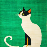 Ultra Soft Area Rug, Non Slip, Stain Resistant, Washable Area Rugs for Living Room, Bedroom, Stylish Whimsical Pet-Inspired Piece(Green)
