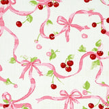Ultra Soft Area Rug, Non Slip, Stain Resistant, Washable Area Rugs for Living Room, Bedroom, Girly Cherry Ribbon Bowknot Delight Carpet(White)