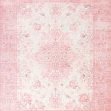 Ultra Soft Area Rug, Non Slip, Stain Resistant, Washable Area Rugs for Living Room, Bedroom, Vibrant Spring Garden Aesthetic(Pink)