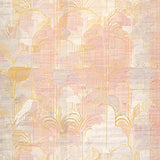 Ultra Soft Area Rug, Non Slip, Stain Resistant, Washable Area Rugs for Living Room, Bedroom, Art Deco Rug with Gold Detailing and Peach Gradient(Pink)