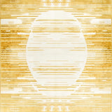 Ultra Soft Area Rug, Non Slip, Stain Resistant, Washable Area Rugs for Living Room, Bedroom, Striking Geometric Sun Motif(Gold)