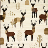 Ultra Soft Area Rug, Non Slip, Stain Resistant, Washable Area Rugs for Living Room, Bedroom, Rustic Earthy Sika Deer Aesthetic(Beige)