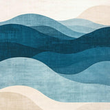 Elegant Blue Toned Artful Design(Beige)