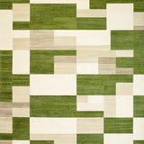 Ultra Soft Area Rug, Non Slip, Stain Resistant, Washable Area Rugs for Living Room, Bedroom, Serene Earthy Geometric Design(Green)