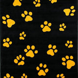 Ultra Soft Area Rug, Non Slip, Stain Resistant, Washable Area Rugs for Living Room, Bedroom, Luxurious Cozy Shaggy Black Design(Black)