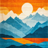 Whimsical Geometric Swirls(Blue)