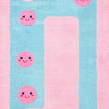 Ultra Soft Area Rug, Non Slip, Stain Resistant, Washable Area Rugs for Living Room, Bedroom, Fun Vibrant Expression Layout(Pink)