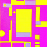 Ultra Soft Area Rug, Non Slip, Stain Resistant, Washable Area Rugs for Living Room, Bedroom, Eclectic Color Burst Geometric Style(Pink)
